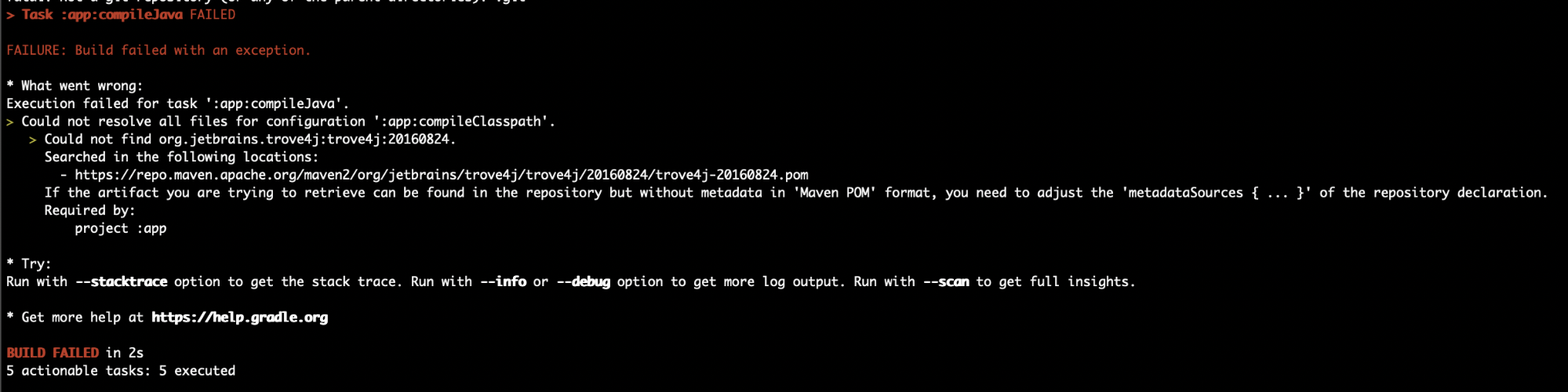 Unresolved dependencies on the console